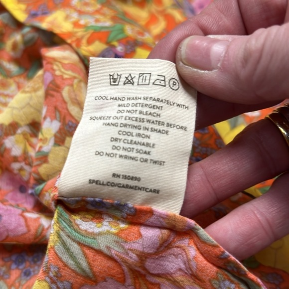 SPELL Last Drink Blouse in Sunset Floral Size Small - Picture 13 of 15